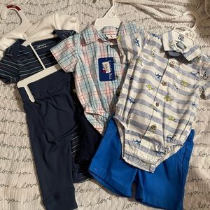 Three, 3-6 month NWT outfits. Probably around a 40 dollar value.